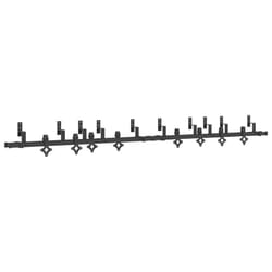 vidaXL Sliding Door Hardware Kit Interior Door Barn Door Track Steel Black - 152.5 cm/ 8 pcs