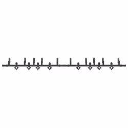 vidaXL Sliding Door Hardware Kit Interior Door Barn Door Track Steel Black - 152.5 cm/ 8 pcs - Additional view 4