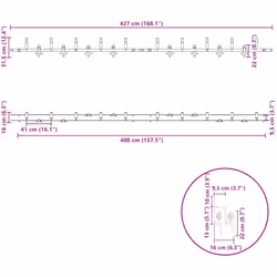 vidaXL Sliding Door Hardware Kit Interior Door Barn Door Track Steel Black - 213.5 cm/ 8 pcs