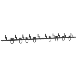 vidaXL Sliding Door Hardware Kit 200 cm Steel Black sliding door hardware - 183 cm/ 8 pcs