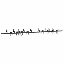 vidaXL Sliding Door Hardware Kit 200 cm Steel Black sliding door hardware - 200 cm/ 8 pcs
