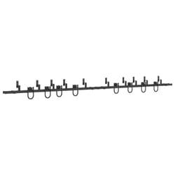 vidaXL Sliding Door Hardware Kit 200 cm Steel Black sliding door hardware - 200 cm/ 8 pcs