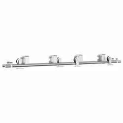 vidaXL Sliding Door Hardware Kit 183 cm Stainless Steel Silver - 183 cm/ 4 pcs - 1