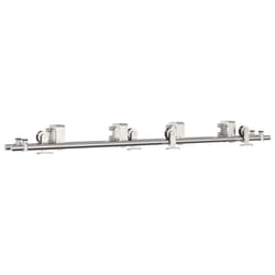 vidaXL Sliding Door Hardware Kit 183 cm Stainless Steel Silver - 183 cm/ 4 pcs - 1