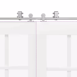 vidaXL Sliding Door Hardware Kit 183 cm Stainless Steel Silver - 183 cm/ 4 pcs - 1 - Additional view 9
