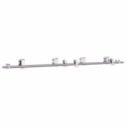 vidaXL Sliding Door Hardware Kit 200 cm Stainless Steel Silver - 4 pcs