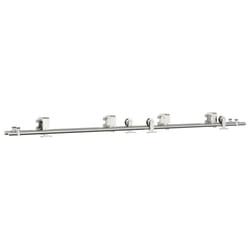 vidaXL Sliding Door Hardware Kit 200 cm Stainless Steel Silver - 4 pcs