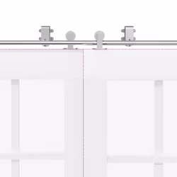 vidaXL Sliding Door Hardware Kit 200 cm Stainless Steel Silver - 4 pcs - Additional view 9