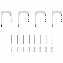 vidaXL Sliding Door Hardware Kit 183 cm Stainless Steel Silver - 183 cm/ 4 pcs - Additional view 6
