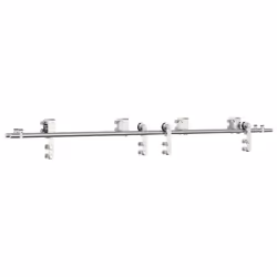 vidaXL Sliding Door Hardware Kit 200 cm Stainless Steel Silver - 4 pcs