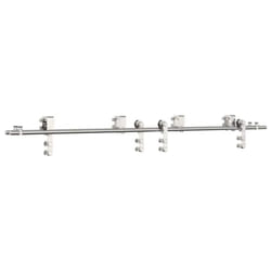 vidaXL Sliding Door Hardware Kit 200 cm Stainless Steel Silver - 4 pcs