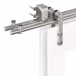 vidaXL Sliding Door Hardware Kit 200 cm Stainless Steel Silver - 4 pcs - Additional view 10