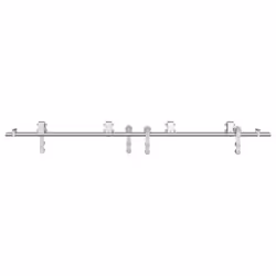 vidaXL Sliding Door Hardware Kit 200 cm Stainless Steel Silver - 4 pcs - Additional view 4