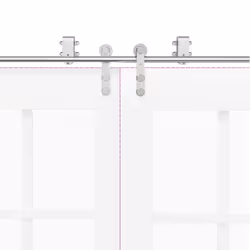 vidaXL Sliding Door Hardware Kit 200 cm Stainless Steel Silver - 4 pcs - Additional view 9