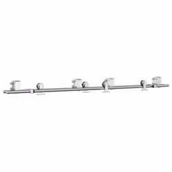 vidaXL Sliding Door Hardware Kit 183 cm Stainless Steel Silver - 183 cm/ 4 pcs