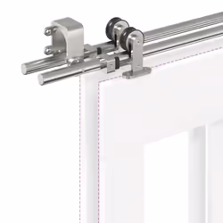 vidaXL Sliding Door Hardware Kit 183 cm Stainless Steel Silver - 183 cm/ 4 pcs - Additional view 10