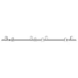 vidaXL Sliding Door Hardware Kit 183 cm Stainless Steel Silver - 183 cm/ 4 pcs - Additional view 4