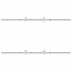 vidaXL Sliding Door Hardware Kit 183 cm Stainless Steel Silver - 183 cm/ 4 pcs - Additional view 5