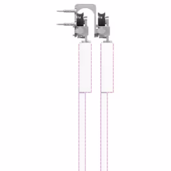 vidaXL Sliding Door Hardware Kit 183 cm Stainless Steel Silver - 183 cm/ 4 pcs - Additional view 8