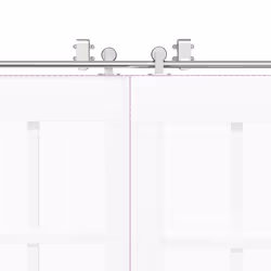 vidaXL Sliding Door Hardware Kit 183 cm Stainless Steel Silver - 183 cm/ 4 pcs - Additional view 9