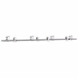 vidaXL Sliding Door Hardware Kit 183 cm Stainless Steel Silver - 200 cm/ 4 pcs