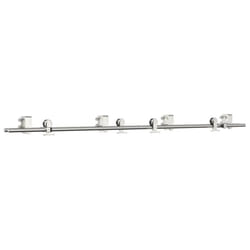 vidaXL Sliding Door Hardware Kit 183 cm Stainless Steel Silver - 200 cm/ 4 pcs