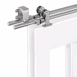 vidaXL Sliding Door Hardware Kit 183 cm Stainless Steel Silver - 200 cm/ 4 pcs - Additional view 10