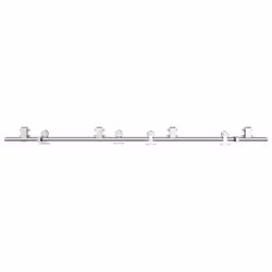 vidaXL Sliding Door Hardware Kit 183 cm Stainless Steel Silver - 200 cm/ 4 pcs - Additional view 4