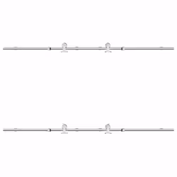 vidaXL Sliding Door Hardware Kit 183 cm Stainless Steel Silver - 200 cm/ 4 pcs - Additional view 5
