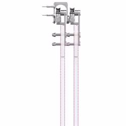 vidaXL Sliding Door Hardware Kit 183 cm Stainless Steel Silver - 183 cm/ 4 pcs - Additional view 8
