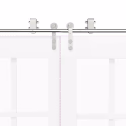vidaXL Sliding Door Hardware Kit 183 cm Stainless Steel Silver - 183 cm/ 4 pcs - Additional view 9