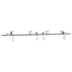 vidaXL Sliding Door Hardware Kit 183 cm Stainless Steel Silver - 200 cm/ 4 pcs