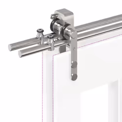 vidaXL Sliding Door Hardware Kit 183 cm Stainless Steel Silver - 200 cm/ 4 pcs - Additional view 10