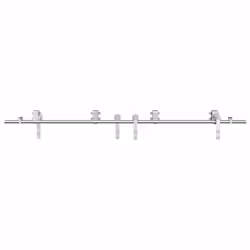 vidaXL Sliding Door Hardware Kit 183 cm Stainless Steel Silver - 200 cm/ 4 pcs - Additional view 4