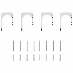 vidaXL Sliding Door Hardware Kit 183 cm Stainless Steel Silver - 200 cm/ 4 pcs - Additional view 6