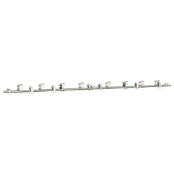vidaXL Sliding Door Hardware Kit 183 cm Stainless Steel Silver - 183 cm/ 8 pcs - 1