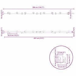 vidaXL Sliding Door Hardware Kit 183 cm Stainless Steel Silver - 183 cm/ 8 pcs - 1