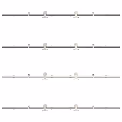vidaXL Sliding Door Hardware Kit 183 cm Stainless Steel Silver - 183 cm/ 8 pcs - 1 - Additional view 5