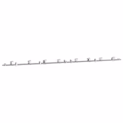 vidaXL Sliding Door Hardware Kit 200 cm Stainless Steel Silver - 8 pcs