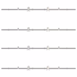 vidaXL Sliding Door Hardware Kit 200 cm Stainless Steel Silver - 8 pcs - Additional view 5