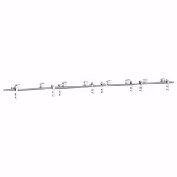 vidaXL Sliding Door Hardware Kit 183 cm Stainless Steel Silver - 183 cm/ 8 pcs