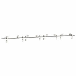 vidaXL Sliding Door Hardware Kit 183 cm Stainless Steel Silver - 183 cm/ 8 pcs
