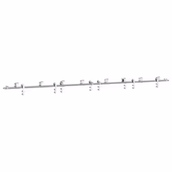vidaXL Sliding Door Hardware Kit 200 cm Stainless Steel Silver - 8 pcs