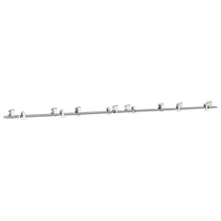 vidaXL Sliding Door Hardware Kit 183 cm Stainless Steel Silver - 183 cm/ 8 pcs