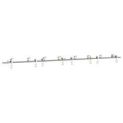 vidaXL Sliding Door Hardware Kit 183 cm Stainless Steel Silver - 183 cm/ 8 pcs