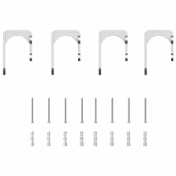 vidaXL Sliding Door Hardware Kit 183 cm Stainless Steel Silver - 183 cm/ 8 pcs - Additional view 6