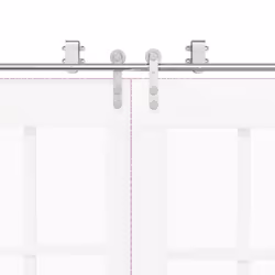 vidaXL Sliding Door Hardware Kit 183 cm Stainless Steel Silver - 183 cm/ 8 pcs - Additional view 9