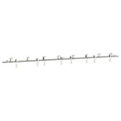 vidaXL Sliding Door Hardware Kit 183 cm Stainless Steel Silver - 200 cm/ 8 pcs