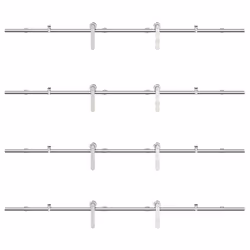 vidaXL Sliding Door Hardware Kit 183 cm Stainless Steel Silver - 200 cm/ 8 pcs - Additional view 5