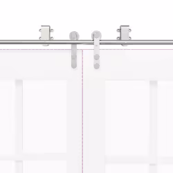 vidaXL Sliding Door Hardware Kit 183 cm Stainless Steel Silver - 200 cm/ 8 pcs - Additional view 9